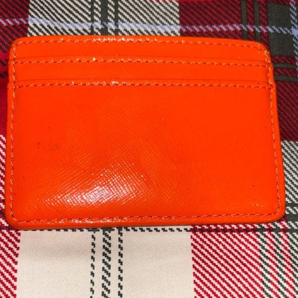 Tory Burch Vibrant Orange Card Holder - Picture 2 of 10
